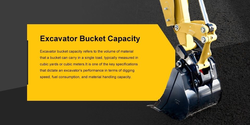 Excavator bucket capacity