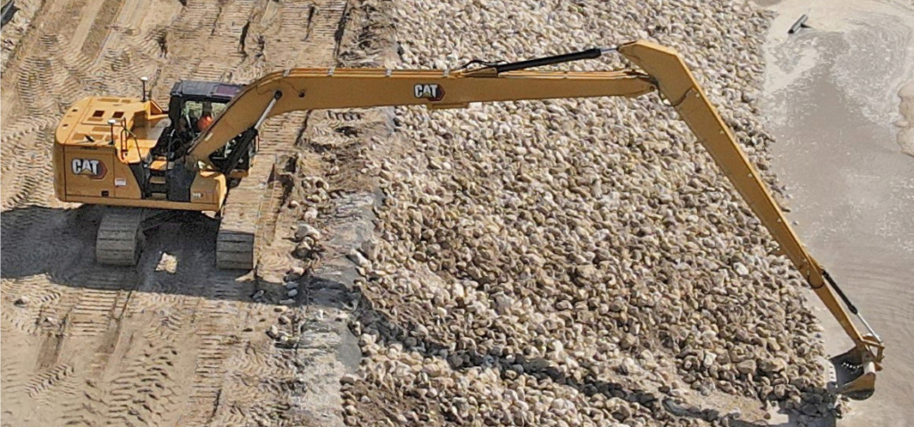 cat long reach excavator