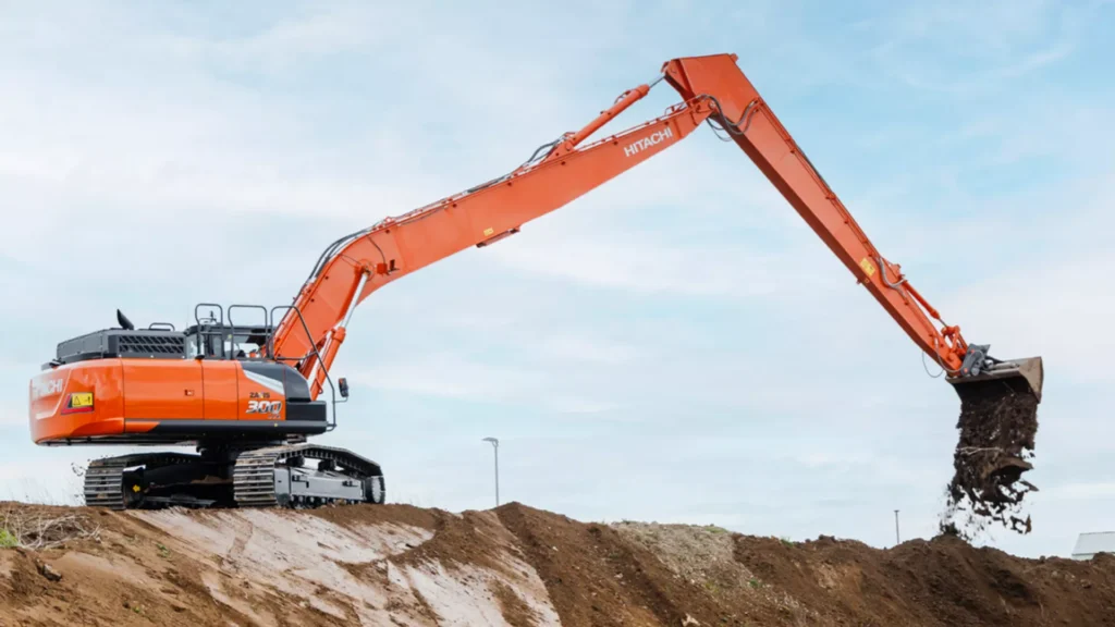 hitachi long arm excavator