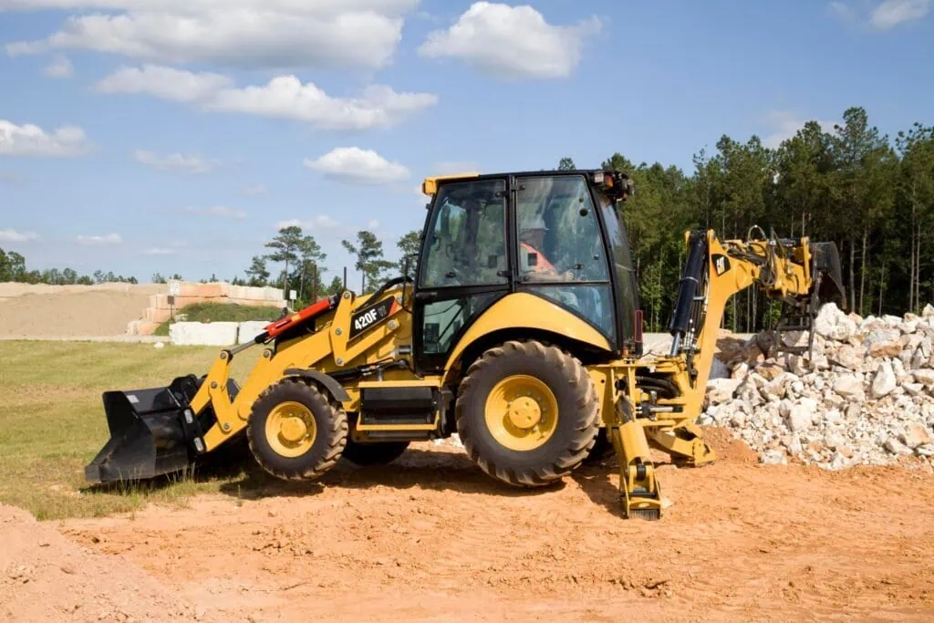 CAT 420F backhoe loader