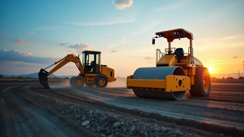 Two road rollers working on a construction site wi 1735805102278